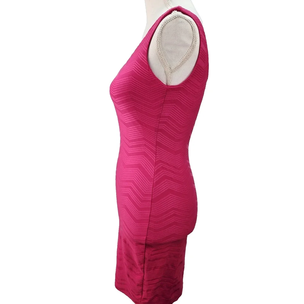Xhilaration Bodycon Dress Juniors XS Pink Bandage Stretch Tight Mini Sexy Summer - Picture 6 of 13